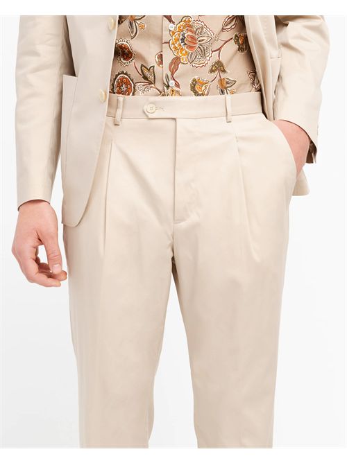 Abito slim twill misto cotone stretch beige MANUEL RITZ | A3728263123/23